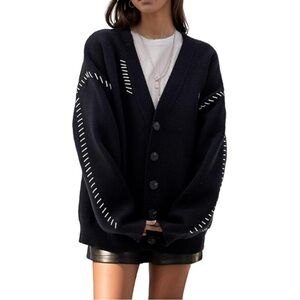 Unisex Japanese V-neck Cardigan Sweater Size: Medium (please see measurements)